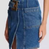 Short denim skirt with belt Short denim skirt with belt