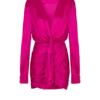 Short draped interlock jersey dress Short draped interlock jersey dress