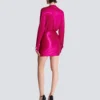 Short draped interlock jersey dress Short draped interlock jersey dress