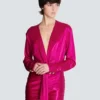 Short draped interlock jersey dress Short draped interlock jersey dress