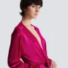 Short draped interlock jersey dress Short draped interlock jersey dress