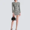 Short dress in Prince of Wales jacquard Short dress in Prince of Wales jacquard
