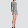 Short dress in Prince of Wales jacquard Short dress in Prince of Wales jacquard