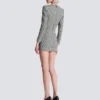 Short dress in Prince of Wales jacquard Short dress in Prince of Wales jacquard