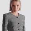 Short dress in Prince of Wales jacquard Short dress in Prince of Wales jacquard