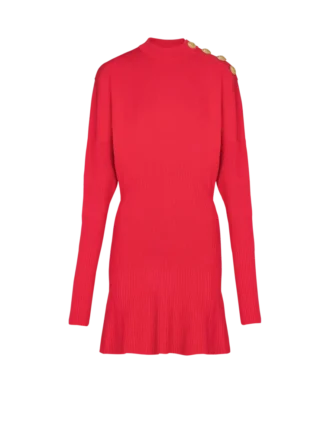Short flared knit dress