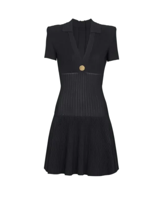 Short flared knit dress