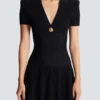 Short flared knit dress Short flared knit dress