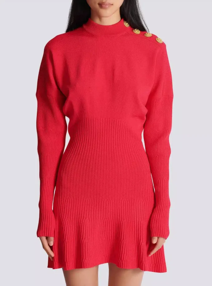 Short flared knit dress Short flared knit dress