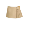 Short gabardine skirt with belt detail