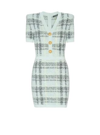 Short glitter tweed dress