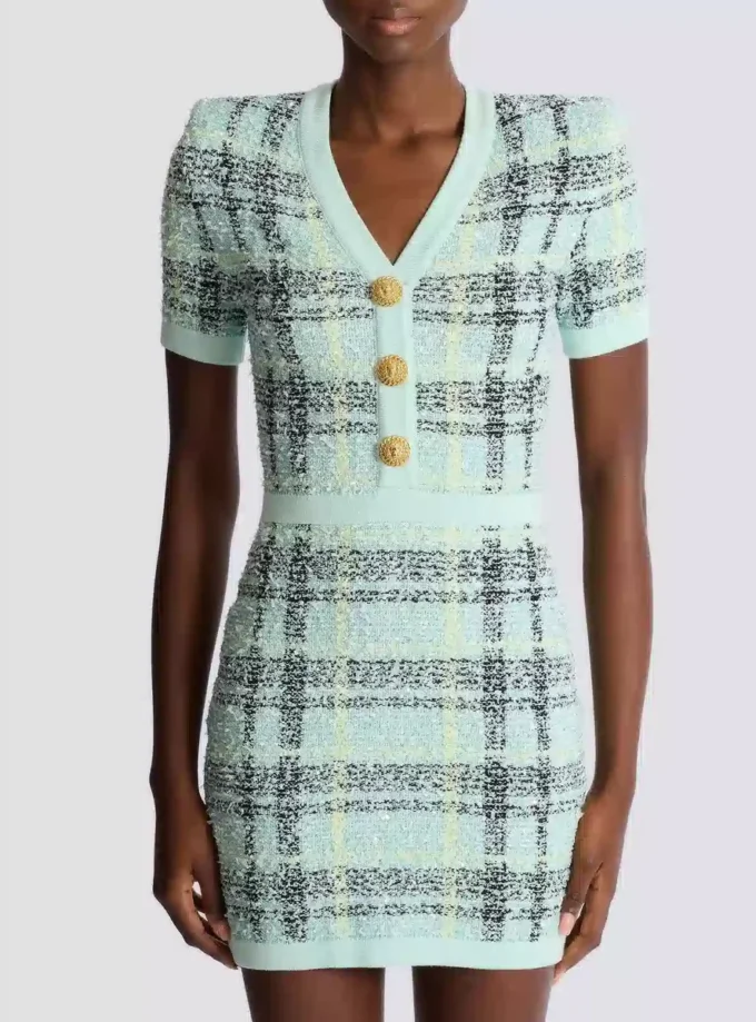 Short glitter tweed dress Short glitter tweed dress