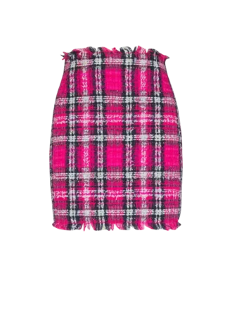 Short glitter tweed skirt