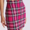 Short glitter tweed skirt