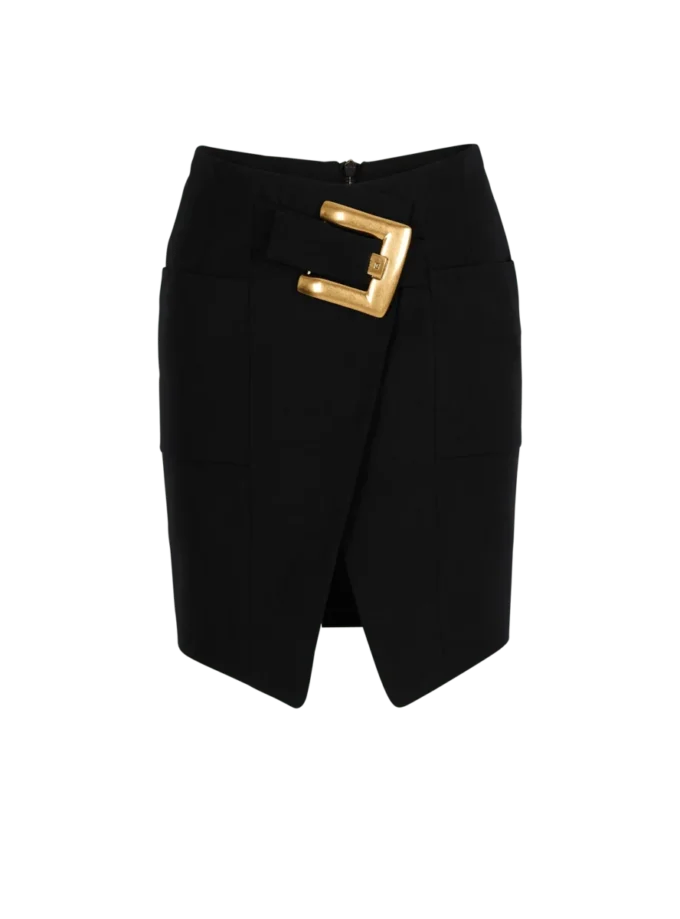 Short grain de poudre skirt with belt Short grain de poudre skirt with belt
