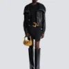 Short grain de poudre skirt with belt Short grain de poudre skirt with belt