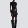 Short grain de poudre skirt with belt Short grain de poudre skirt with belt