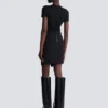 Short grain de poudre skirt with belt Short grain de poudre skirt with belt