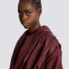 Short hooded dress in washed lambskin Short hooded dress in washed lambskin