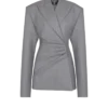 Short jacket dress in draped wool Short jacket dress in draped wool