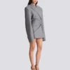 Short jacket dress in draped wool Short jacket dress in draped wool
