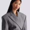 Short jacket dress in draped wool Short jacket dress in draped wool