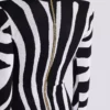 Short knit dress with zebra intarsia Short knit dress with zebra intarsia