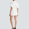 Short lace-up canvas dress Short lace-up canvas dress