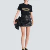 Short lambskin skirt Short lambskin skirt
