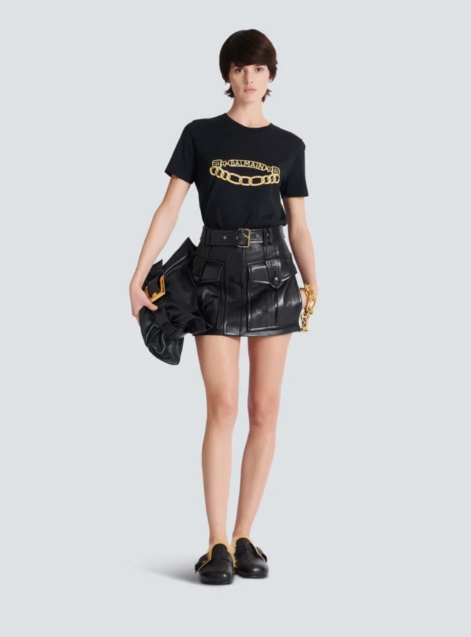 Short lambskin skirt Short lambskin skirt