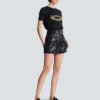 Short lambskin skirt Short lambskin skirt