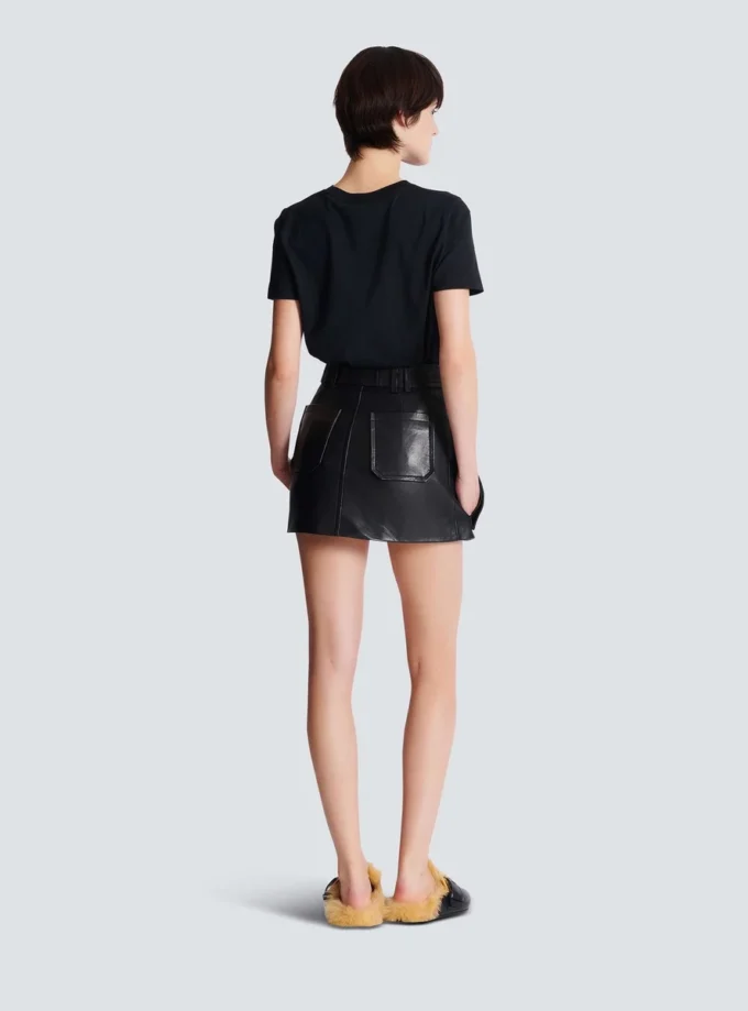 Short lambskin skirt Short lambskin skirt