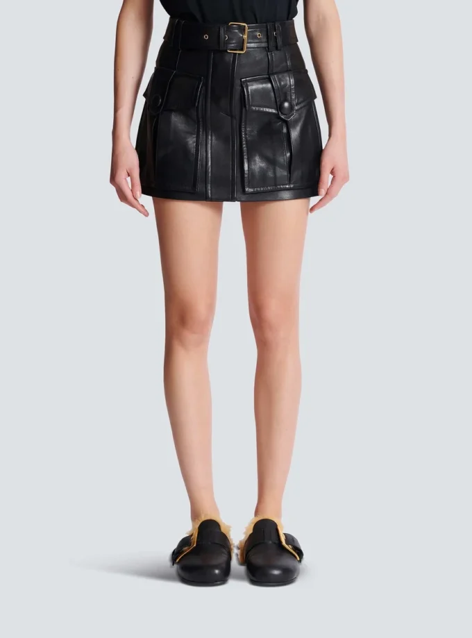 Short lambskin skirt Short lambskin skirt