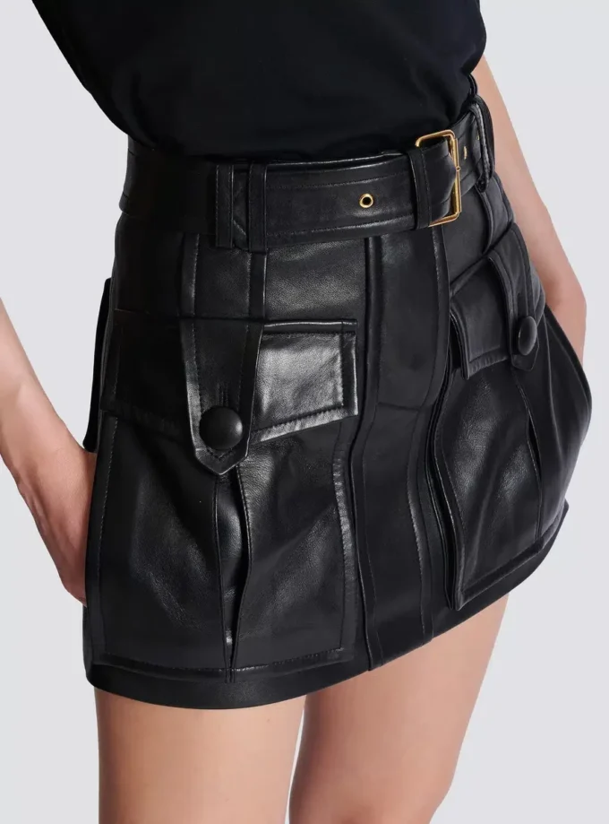 Short lambskin skirt Short lambskin skirt