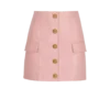 Short lambskin skirt with buttons Short lambskin skirt with buttons