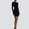 Short monogrammed velvet dress