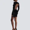 Short monogrammed velvet dress
