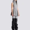 Short pleated cotton knit skirt Short pleated cotton knit skirt