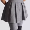 Short pleated cotton knit skirt Short pleated cotton knit skirt