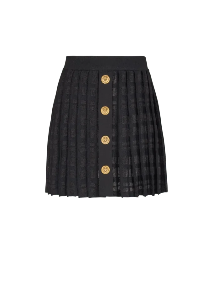 Short pleated skirt in plaid knit Short pleated skirt in plaid knit