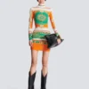 Short printed bodycon dress with Balmain Foulard pattern Short printed bodycon dress with Balmain Foulard pattern