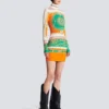 Short printed bodycon dress with Balmain Foulard pattern Short printed bodycon dress with Balmain Foulard pattern