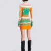Short printed bodycon dress with Balmain Foulard pattern Short printed bodycon dress with Balmain Foulard pattern