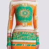 Short printed bodycon dress with Balmain Foulard pattern Short printed bodycon dress with Balmain Foulard pattern