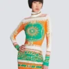 Short printed bodycon dress with Balmain Foulard pattern Short printed bodycon dress with Balmain Foulard pattern