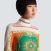 Short printed bodycon dress with Balmain Foulard pattern Short printed bodycon dress with Balmain Foulard pattern