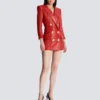 Short quilted leather dress Short quilted leather dress
