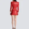Short quilted leather dress Short quilted leather dress