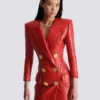 Short quilted leather dress Short quilted leather dress