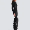Short sequin dress in crocodile knit Short sequin dress in crocodile knit